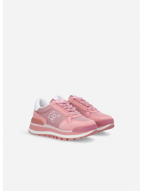 Liu Jo Sneakers Rosa In Camoscio Con Glitter Mod. BA3119PX027/S1688