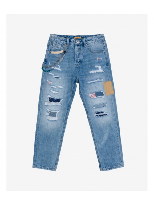 Gianni Lupo Jeans Con Toppe E Strappi Mod. GL6153Q/3