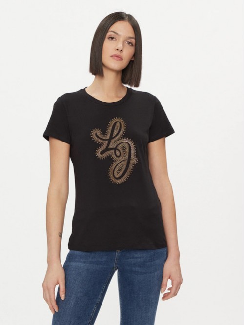 Liu Jo T-shirt Regular Con Logo Di Strass Mod. WA4051JS923/ N9070