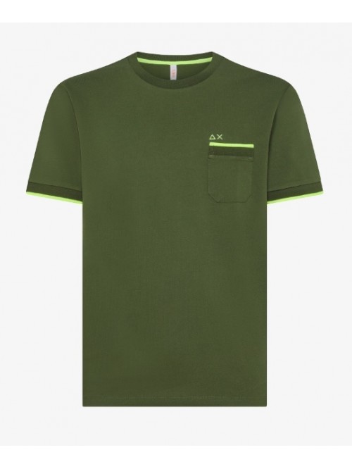 Sun 68 T-Shirt Verde Girocollo Mod. T34124/37