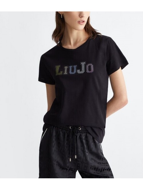 Liu Jo T-shirt In Cotone Con Logo A Colori Mod. TA4204JS923/ 22222