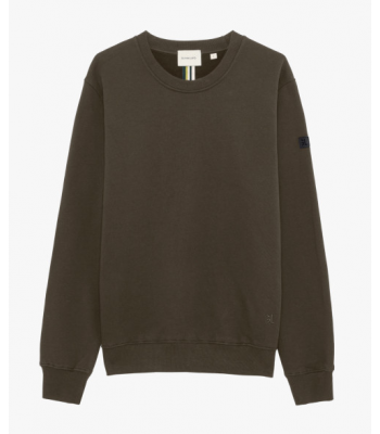 felpa girocollo verde militare