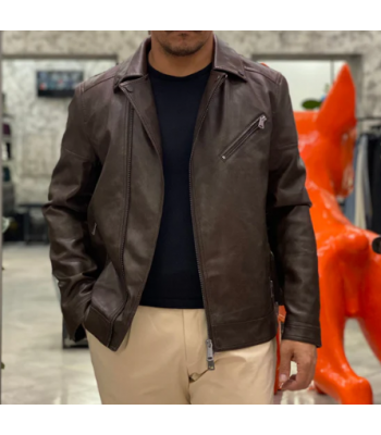 Biker ecopelle con  zip