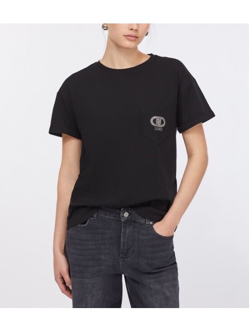Liu Jo T-shirt Con Taschino Logato Mod. UF5257JS904/ M9786