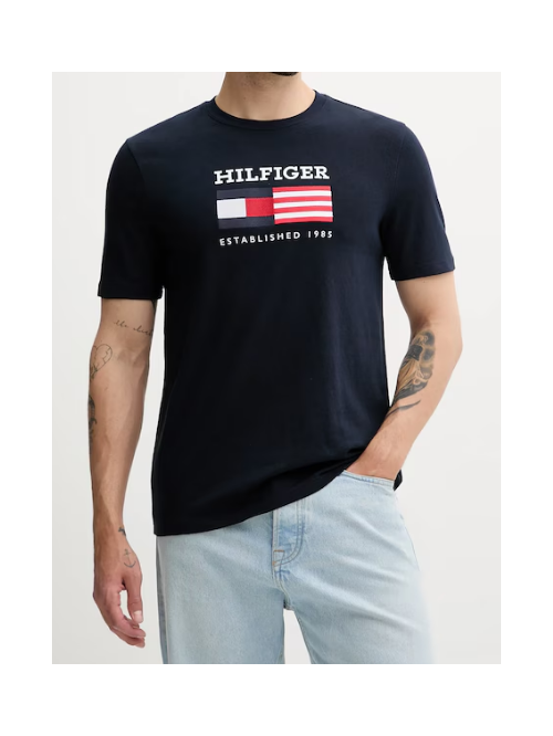 Tommy Hilfiger T-Shirt In Cotone Con Logo Mod.MW0MW39843/DW5