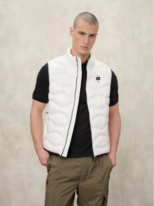 Blauer Gilet Trapuntatura A Onde Mod. DANNY 005958/100