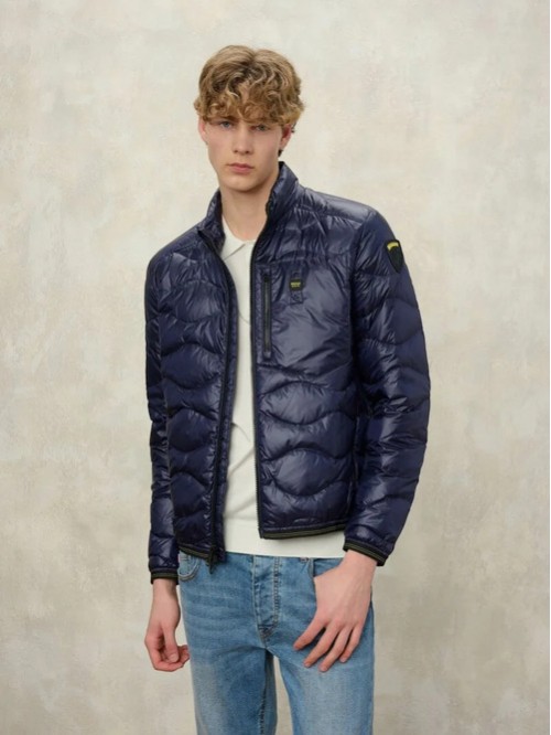 Blauer Piumino Lucido Con Taschino Mod. DANIEL 03178/ 888