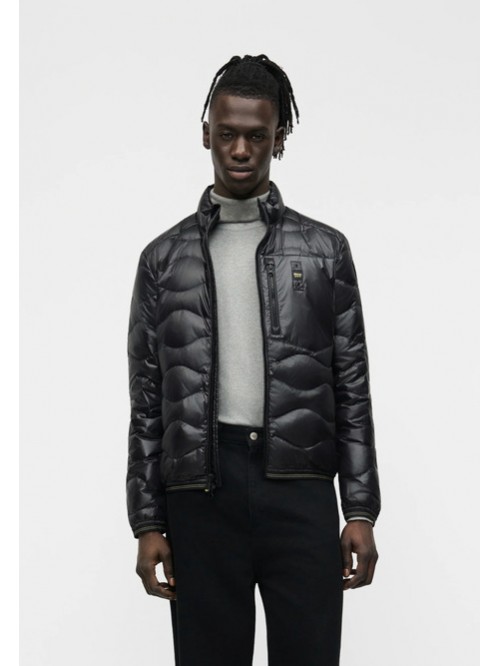 Blauer Piumino Lucido Leggero Con Logo Mod. DANIEL 03178/ 999