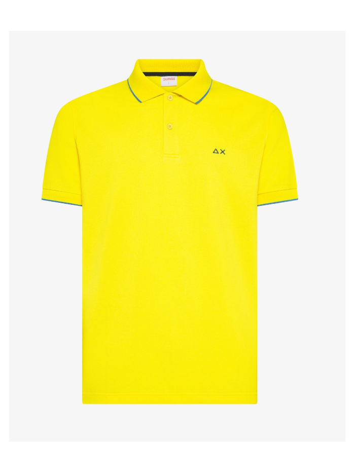 polo gialla in piquet