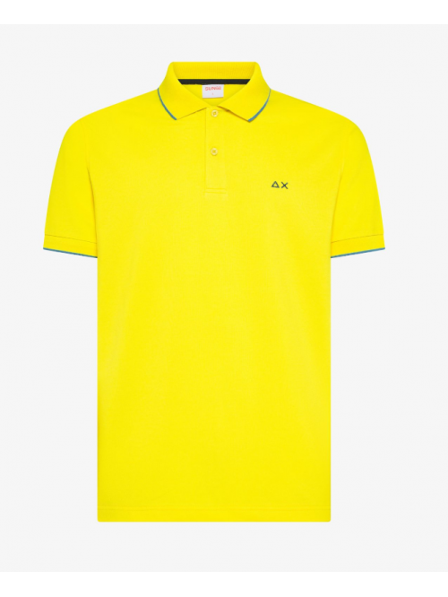 SUN 68 Polo Gialla Con Dettagli In Contrasto Mod.A36111/23