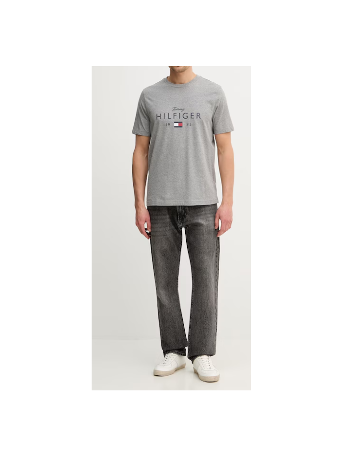 t-shirt grigia con logo
