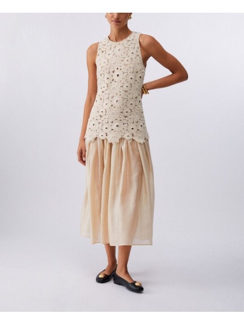 Liu Jo Abito Midi In Pizzo Macramè Mod. CA6362J8100/ P9649