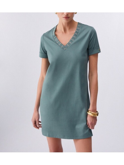 Liu Jo Abito Corto In Cotone Con Occhielli Mod. TA6296J3855/ 76009