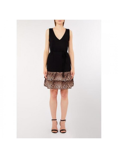 Liu Jo Abito Con Balze Animalier Mod. VA6127JS360/ Y9908