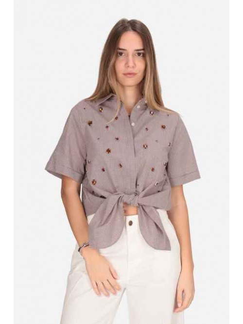Liu Jo Camicia Con Ricami Gioiello Mod. CA6248T527A/ P9588