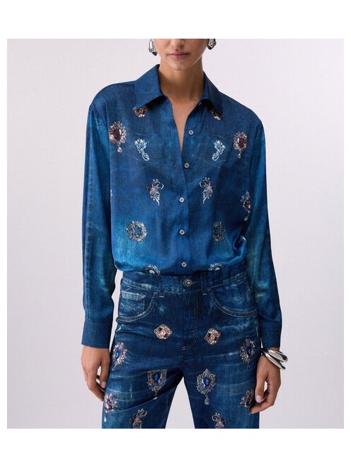 Liu Jo Camicia Stampa Digitale Gioiello Mod. UA6343T5958/ 79045
