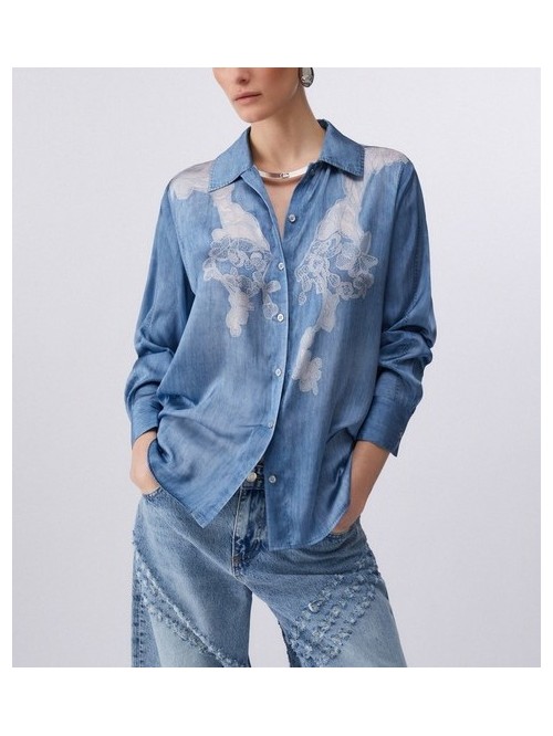 Liu Jo Camicia Stampa Digitale Pizzo Mod. UA6343T5958/ 79044