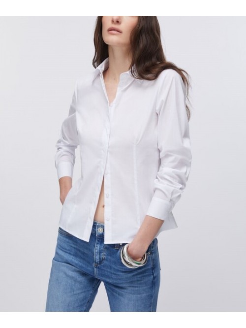Liu Jo Camicia In Cotone Con Colletto Di Strass Mod. WA6111T039A/ 11111