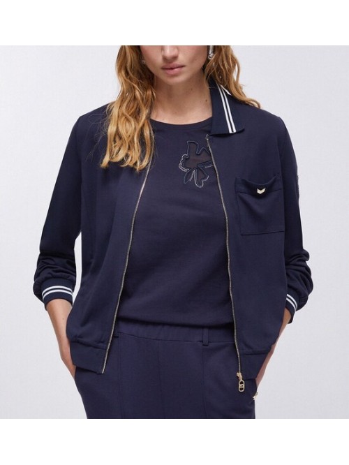 Liu Jo Felpa Con Zip E Tasche Mod. TA6082J5942/ 93924