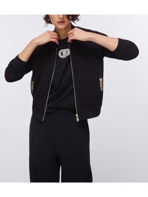 Liu Jo Felpa Con Zip E Catene Mod. TA6241JS182/ 22222