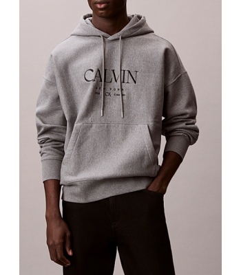 felpa in pile con logo sul petto