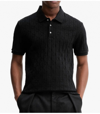 polo logata con 3 bottoni