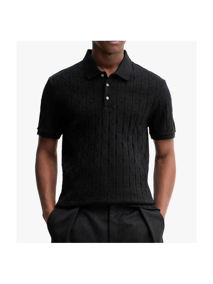 polo logata con 3 bottoni