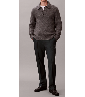 pantalone con piega al centro