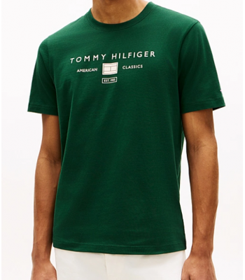 T-shirt verde con  logo