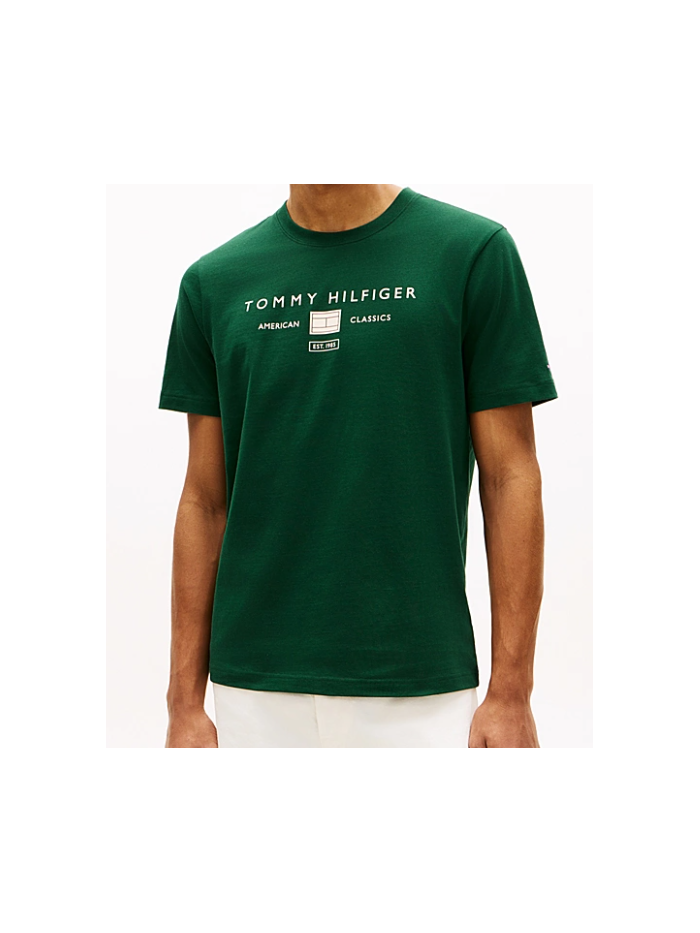 T-shirt verde con  logo