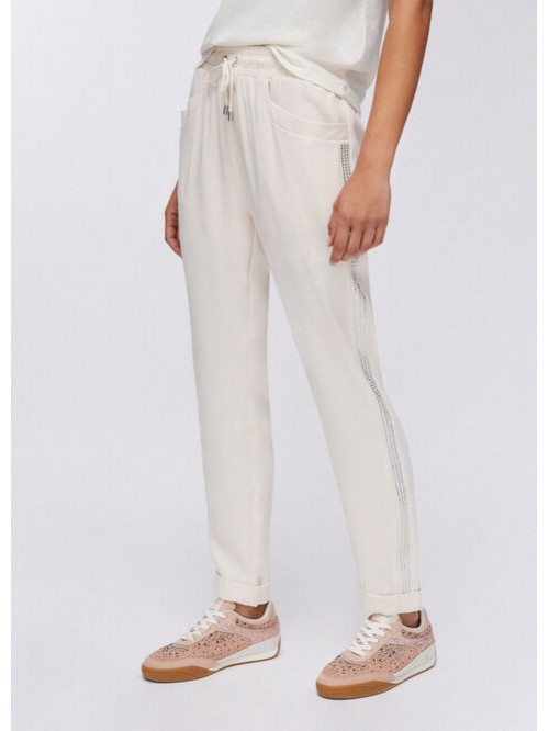 Liu Jo Pantalone Con Coulisse E Strass Mod. TA6290TS923/ X0659