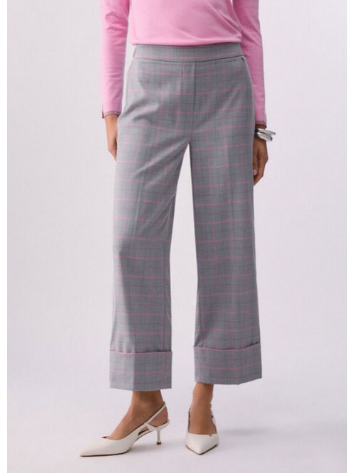 Liu Jo Pantalone Check Con Risvolto Mod. WA6133T348A/ P9228