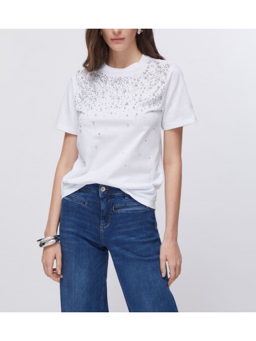 Liu Jo T-shirt Con Strass Mod. CA6193J3868/ 11111