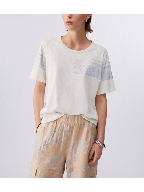 Liu Jo T-shirt Con Strass Mod. TA6267JS923/ M9223
