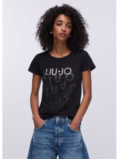 Liu Jo T-shirt Con Micro Strass Mod. VA6171JS003/ T9503