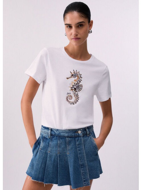 Liu Jo T-shirt In Cotone Con Stampa Mod. WA6237JS923/ P9778