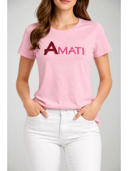 Liu Jo T-shirt Con Scritta Di Strass Mod. WA6431JS904/ P9324