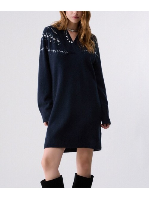 Liu Jo Abito In Lana Con Ricamo Mod. WF6372MS009/ L9528