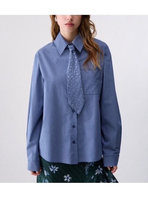 Liu Jo Camicia Con Cravatta Di Strass Mod. WF6269T740A/ L9571