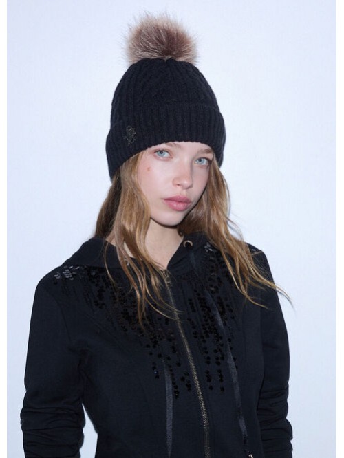 Liu Cappello Con PomPon In Maglia Mod. 2F6008MA33S/ 22222