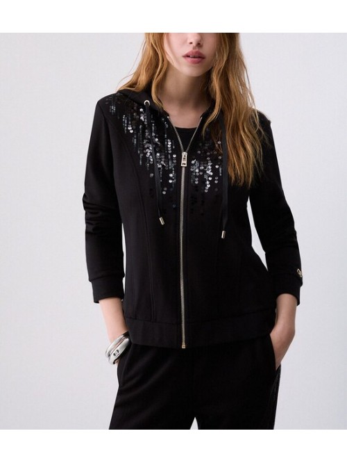 Liu Jo Felpa Con Cappuccio E Paillettes Mod. TF6134FS576/ 22222