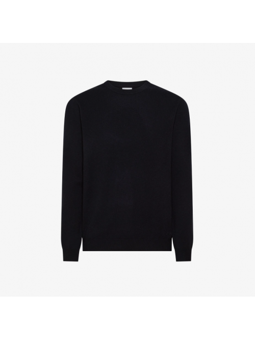 SUN68 Maglia Girocollo In Lana E Cashmere Navy Blue K46119/07