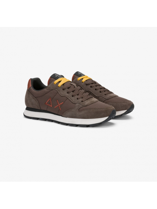 SUN68 Sneaker Tom In Nylon E Suede Marrone Mod. Z46101/08