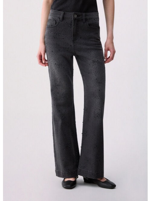 Liu Jo Jeans Palazzo Con Strass Mod. UF6107D0423/ 88219