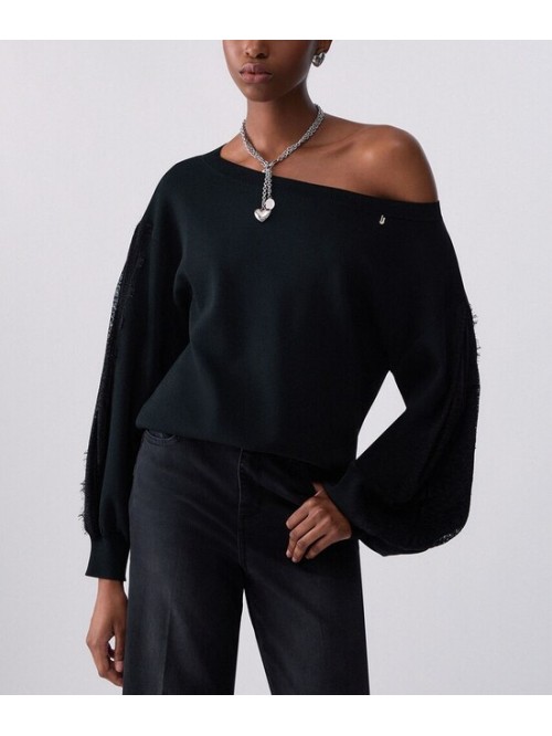 Liu Jo Maglia Con Inserti In Pizzo Mod. CF6264MS55N/ 22222
