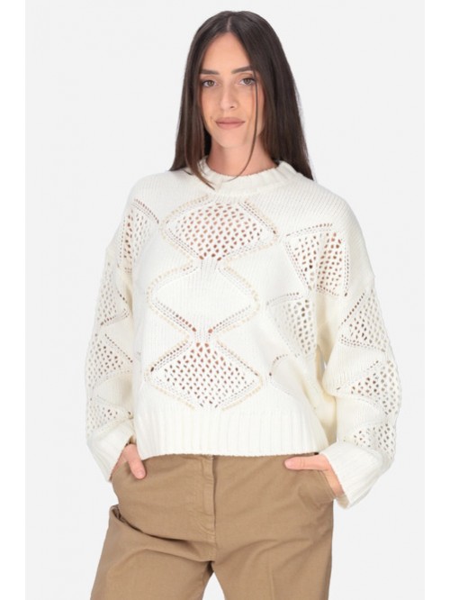 Liu Jo Maglia Con Perline Traforata Mod. WF6286MA37R/ 10701