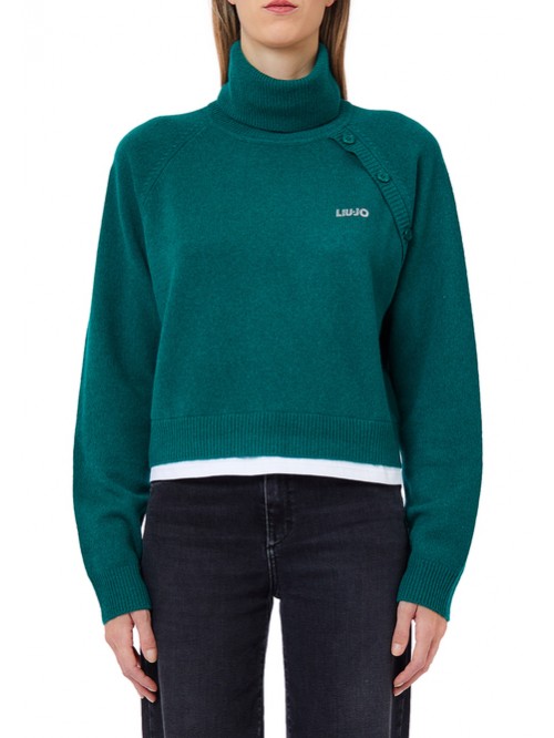 Liu Jo Maglia Collo Alto Con Bottoni Mod. WF6369MS009/ 95421