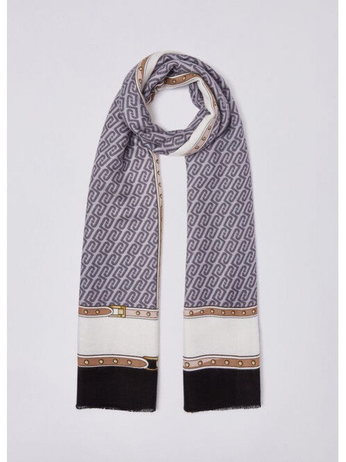 Liu Jo Foulard Stampa Monogram E Fibbie Mod. 2F6066T2738/ 22222